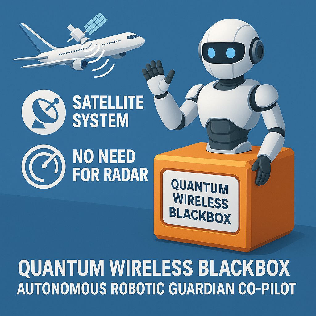 Satellite-connected quantum blackbox concept showing advantages over radar